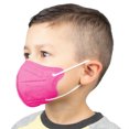 thumbnail image 1 of Cubrebocas desechable  4 capas de proteccion, comodos y respirables para niños y niñas,10,Rosa Neon Lutema M94k, 1 of 8