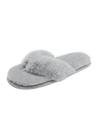  Aerusi Women Mink Fur Slide Sandal Indoor House Home Slipper |  Slippers