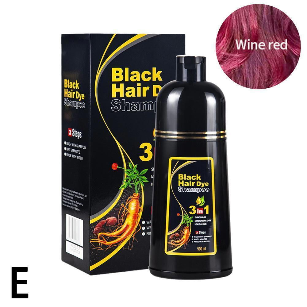 Herbal Wine Red Hair Dye Shampoo 3In1 Hair Dye Shampoo Instant Hair