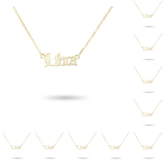 sweethay Inglés letra doce signo del zodiaco constelaciones tema collar del zodiaco Ins joyería exquisita cadena colgante Libra oro libra de oro 10Conjunto