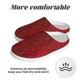 thumbnail image 6 of Yiaed Vintage Burgundy Print Slippers Fuzzy Warm Cozy Slippers Non Slip House Slippers For Indoor Outdoor Slippers House Slippers-39/40, 6 of 7
