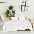 thumbnail image 3 of Sleepdown 100% Cotton Flannel Sheets Queen Size Bed Sheets Set with Deep Pockets, Brushed Flannel with Elastic Fitted Sheet Set, Soft & Cozy Sheets - 4 Piece Bedding and Pillowcase set - White, 3 of 8