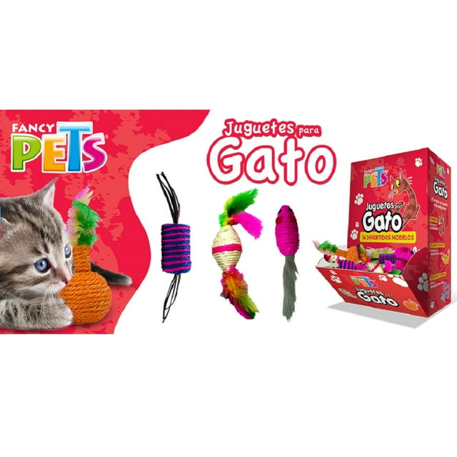 Caja 48 Juguetes Surtidos P/ Gato Ideal Veterinaria Pet Shop Fancy Pets FL8700