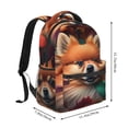 thumbnail image 2 of Disketp Colorful Leaf Chihuahua Mochila Estampada para Hombre y Mujer – Mochila Ligera Clásica con Múltiples Bolsillos para Universidad, Trabajo y Viajes-One Size, 2 of 5