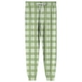 thumbnail image 6 of GrmtClth Mens Pajama Pants Lightweight Lounge Plaid Jogger Night Pants Comfy Basic Pajama Bottoms with Drawstring & Pockets Mint Green L, 6 of 8
