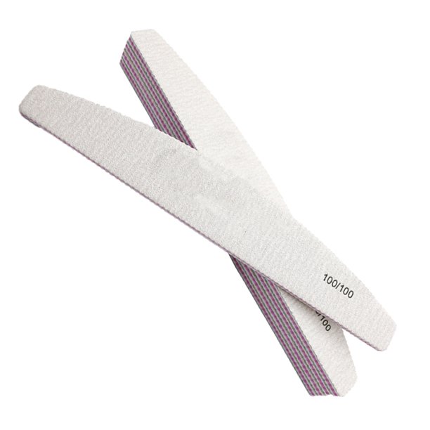 Seitruly Tira de lima de uñas en forma de media luna, herramientas de corte de uñas para salón de casa, bloque de ajuste de cuidado Personal, tiras de Juegos de manicura 100/100 Seitruly CE012210-02