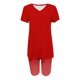 thumbnail image 4 of Blusas para las Mujeres Casual Impreso Cuello en V Manga Corta Blusa Pantalones Cortos, Conjuntos de Ropa para las Mujeres, 4 of 5