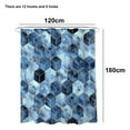 thumbnail image 2 of Cortina de ducha de tela, diseño impermeable y poliéster, de secado rápido, cortinas de ducha para baño, 2 of 5