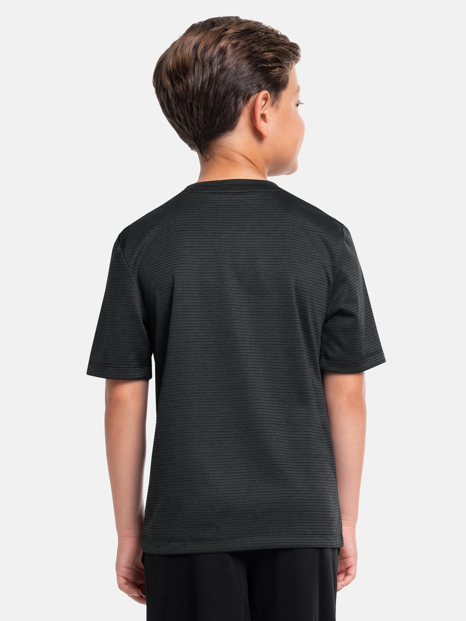 Athletic Works Boy's Short Sleeve Core Active T-Shirt 2-Pack, Sizes 4-18 & Husky