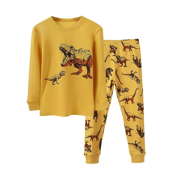 Pisexur Toddler Baby Boys Girls Fall Outfits 2 Piece Outfits Fashion Casual Cotton Pajamas Set Floral Print Long Sleeve Pullover Sweatshirts and Pants Children's Girls' Boys' Sweatsuit Set 2-7 Years