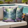 thumbnail image 5 of Forest Pillow Covers 2 Pack Flowers Pillowcase Waterproof Outdoor Throw Pillow Cover for Patio Garden Square Cushion 24”x24”, 5 of 9
