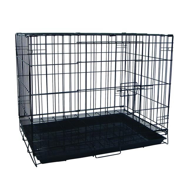 YML SA30G 30 in. Dog Kennel Cage With Bottom Grate Black