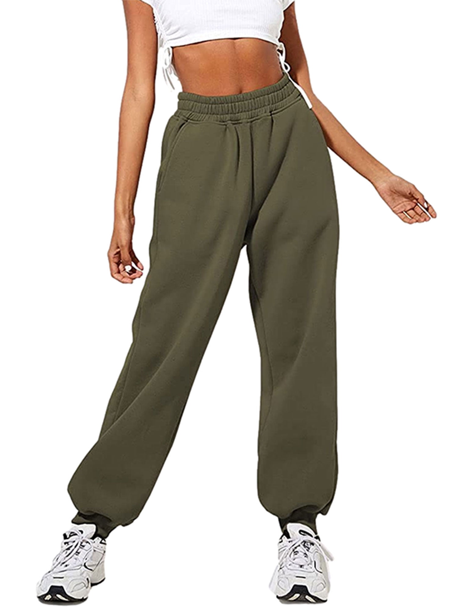 LSFYSZD New Fashion Women Cinch Bottom Sweatpants High Waisted Drawstring Jogger  Sweat Pants Causal Workout Active Lounge Trousers 