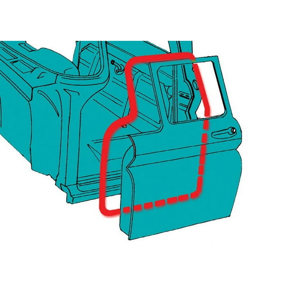 Brothers Trucks PODSS72 Push-On Door Weatherstrip - Suburban - Set Of 3