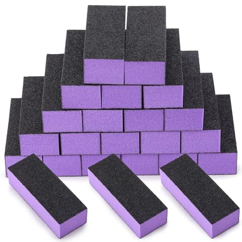 20 Pcs Nail Buffer Blocks,60/100 Grit Buffing Block Files for Natural and Acrylic Nails