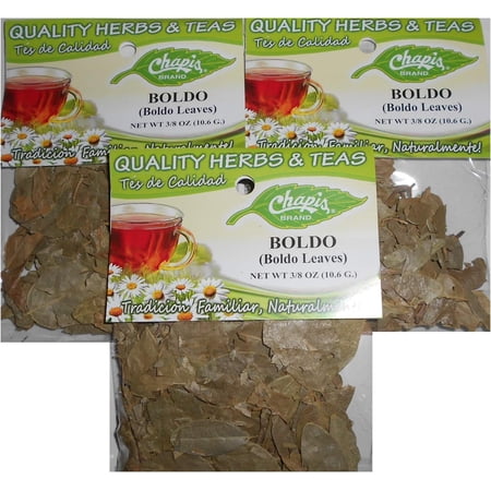 2pcs Hojas de Boldo (Boldo Leaves) Net Wt 3/8oz (10.6g) 3-Pack