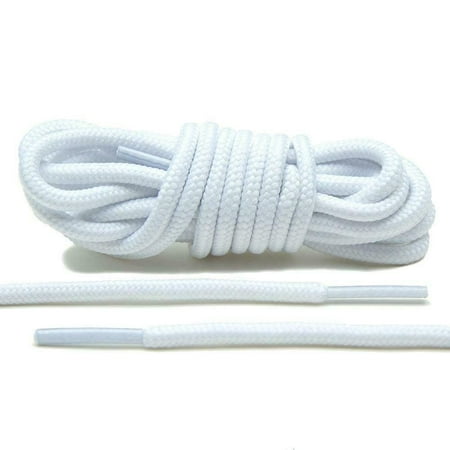 Thick Rope Laces White Round Shoelaces for Sneakers Jordan IX Lace Envy Size 54"