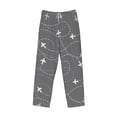 thumbnail image 6 of Uemuo Airplane Routes Around The World Pattern Men's Wide Leg Palazzo Lounge Pants with Pockets Light Weight Loose Comfy Casual Pajama Pants-XX-Large, 6 of 9