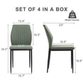 thumbnail image 6 of BRTHORY Dining Chairs Set of 4, Modern Kitchen & Dining Room Chairs, Upholstered Cushion Seat and Sturdy Metal Legs (4 Green Chairs), 6 of 6