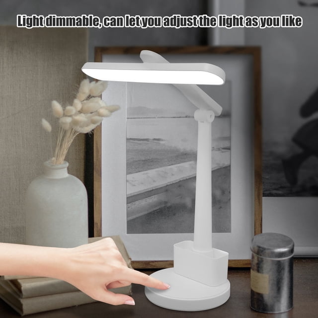 Phenofice 1 Ensemble de Lampe de Table Blanche Lampe de Lecture de Bureau avec Porte-Stylo Design pour Professionnels
