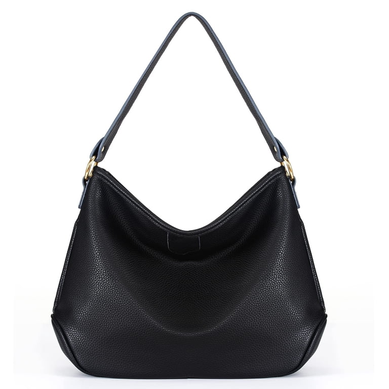 Montana West Soft Hobo Bag with Gold Hardware, Black photo 1