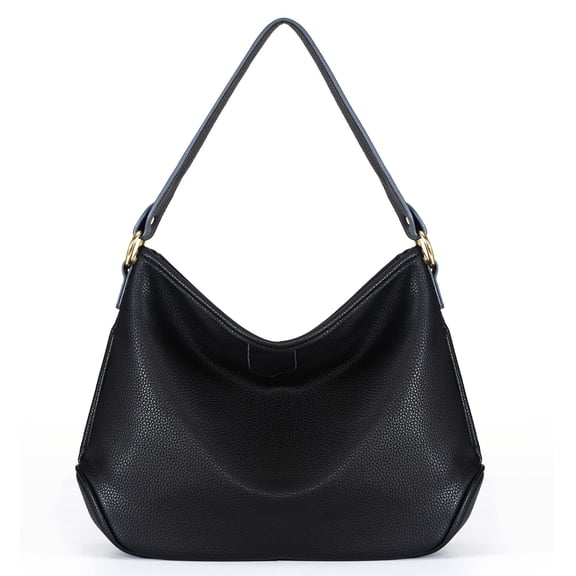 Montana West Soft Hobo Bags for Women Purses and Handbags Shoulder Satchel Bag, Solid Black