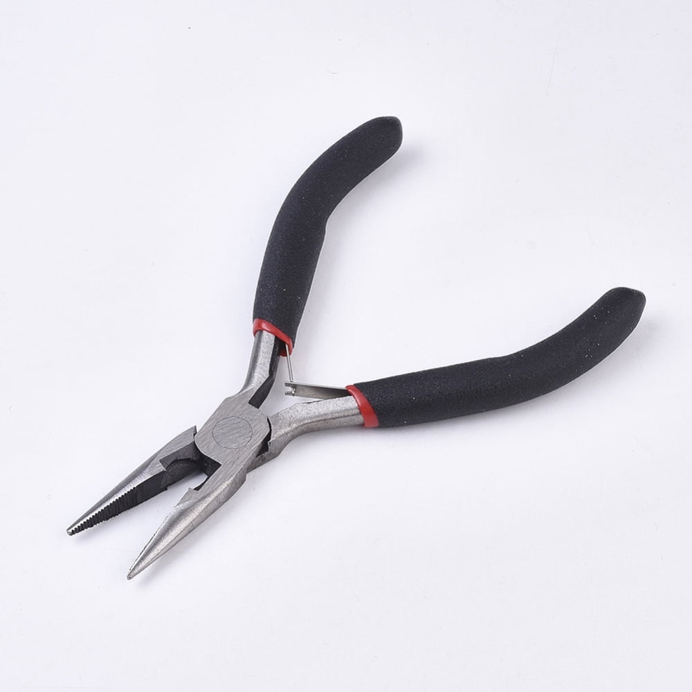 1 Set 45# Steel Jewelry Plier Sets Wire Round Nose Plier Chain Nose Plier with Cutter and Side Cutting Plier Mixed Color 14x6.5x1.4cm 5pcs/set