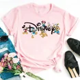 thumbnail image 1 of Camiseta con estampado de dibujos animados de Mickey Mouse para mujer, blusa de ocio de verano de Disney, ropa de estilo Simple para niña, 1 of 1