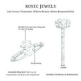 thumbnail image 5 of Rosec Jewels Oval Lab Diamond Engagement Ring - 6x8 mm - 1 Ct Diamond - EF-VS Grade Certified, 925 Sterling Silver, US 4.00, 5 of 6
