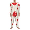 thumbnail image 3 of Uemuo Happy Canada Day Pattern 2-Piece Loungewear Set - Men’s Soft Sleepwear, Cozy Winter PJs, Comfy Sleep Set-XX-Large, 3 of 7