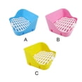 thumbnail image 4 of Methold Bandeja de arena para animales pequeños, jaulas de forma Rectangular de esquina de conejo y Guinea, urinario de entrenamiento para Aseo de mascotas Amarillo, 4 of 6