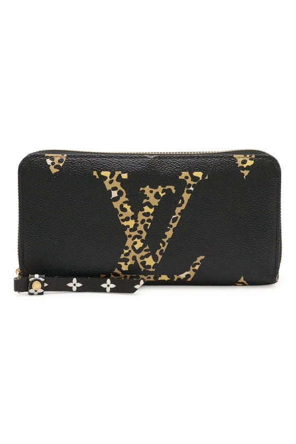 Pre-Owned LOUIS VUITTON Monogram Jungle Giant Zippy Wallet, Round Long Leopard Print,... (Good)