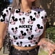 thumbnail image 2 of Disney Mickey Mouse Minnie Harajuku Goth Punk 90s Vintage Slim Short Crop Top Streetwear Sexy Summer Y2K Casual Women T-ShirtXXXL Gao Jinjia LED, 2 of 2