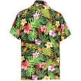 thumbnail image 2 of LA LEELA Men's Hawaiian Shirts Short Sleeve Button Down Shirt Floral Shirt Men Boho Vacation Casual Summer Beach Shirts for Men Funny XXL Leafy Garden, Black, 2 of 7