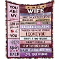 thumbnail image 2 of "To My Wife Gift Poem Love Letter Blanket From Husband/Wife - I Love You Letter Printed Warm Throw For Romantic, Birthday or Anniversary (130cm x 150cm), 2 of 6