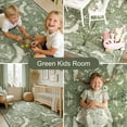 thumbnail image 4 of RUG ROBOT 5'x7' Area Rug for Living Room, Vintage Woodland Washable Rug for Bedroom, Cottagecore Accent rug for Nursery Playroom Reading Nook Non Slip Low Pile Stain Resistant, Olive green, 4 of 10