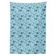 thumbnail image 3 of Ambesonne Whale Tablecloth Rectangular Table Cover, Happy Underwater Life, 60"x84", Pale Blue Navy Blue, 3 of 4