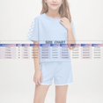 thumbnail image 3 of Fesfesfes Children's Casual 2 Piece Summer Outfits Short Sleeve Round Neck Button Top and Printed Elastic Waist Shorts,Cute Matching Sets for Boys Girls,Beach School Clothing Sets(Wine#2,13 Years), 3 of 8