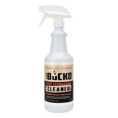 The Bucko Soap Scum and Grime Remover/Bathroom Cleaner 32 oz - Great for tubs, Tile, and bathrooms. 32 Fl. (Best Soap Scum Remover For Tile)