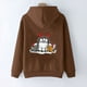 thumbnail image 4 of Liquidación de ICHUANYI para mujer, Otoño Invierno, Navidad, bloque de Color, estampado gráfico, cuello en V, manga larga, Tops con capucha, Jersey, blusa ICHUANYI WER202308231049, 4 of 4