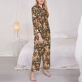 thumbnail image 3 of Sikiie Squirrel Mushroom Yellow Flower Pajamas for Women Set, Womens Pajama Sets, Lounge Sets for Women, 2pjs for Women-Small, 3 of 7