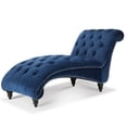 thumbnail image 2 of Cfowner Button-Tufted Chaise, Lounge Chair & Indoor Leisure Sofa Couch for Living Room, Blue, 2 of 7