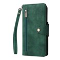 thumbnail image 2 of Nalacover For Samsung Galaxy S22+ 5G Zipper Wallet Case,360 Protection Stylish PU Leather Shockproof Magnetic Flip Holder 6 Card Slots and 2 Cash Pockets Cover with Detachable Wrist Strap,Green, 2 of 15