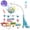 Blue, variant on Mini Tudou Baby Crib Mobile with Music and Lights,360°Rotation,Remote Control, Lights Projector Function Music Box Cartoon Rattles for Babies Boy Girl