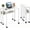 White, variant on Folding Desk with Wheels & Storage Shelf, 24.8" Small Computer Desk for Home Office,Foldable Rolling Laptop Table for Small Spaces, Easy Assembly