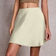 thumbnail image 6 of JIAYUE Women's Skirts Satin Mini A Line Solid Color High Waist Elastic Cute Silk For Daily Wear Female Stylish Skirt, 6 of 6