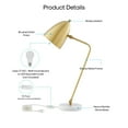 thumbnail image 3 of Inspired Home Mamadou Table Lamp, Marble Stone Base, Brass, 3 of 6