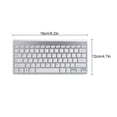 thumbnail image 2 of Juego combinado de mini teclado multimedia con teclado inalámbrico 2.4G para computadora portátil, computadora de escritorio, TV, suministros de oficina, plateado Inevent EL2198-02B, 2 of 7