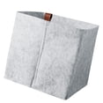 thumbnail image 3 of Miangastore Felt Sorting Basket Storage Cloth Basket Storage Holder Sundries Leather Handle Container Organizer for Desktop (Dark Grey), 3 of 8