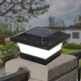 thumbnail image 3 of Lámpara de poste LED con energía solar, iluminación de control de luz, impermeable para patio al aire libre, 3 of 8